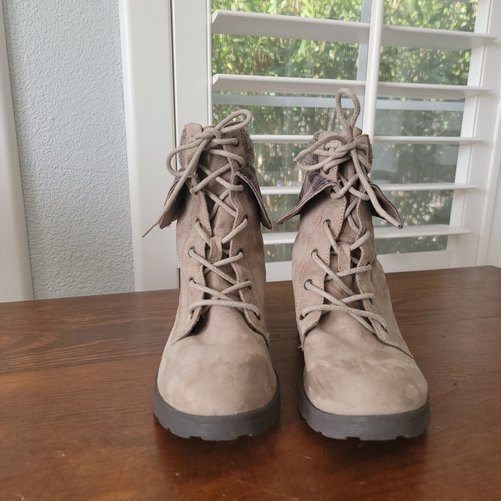 Tan Combat & Moto Boots